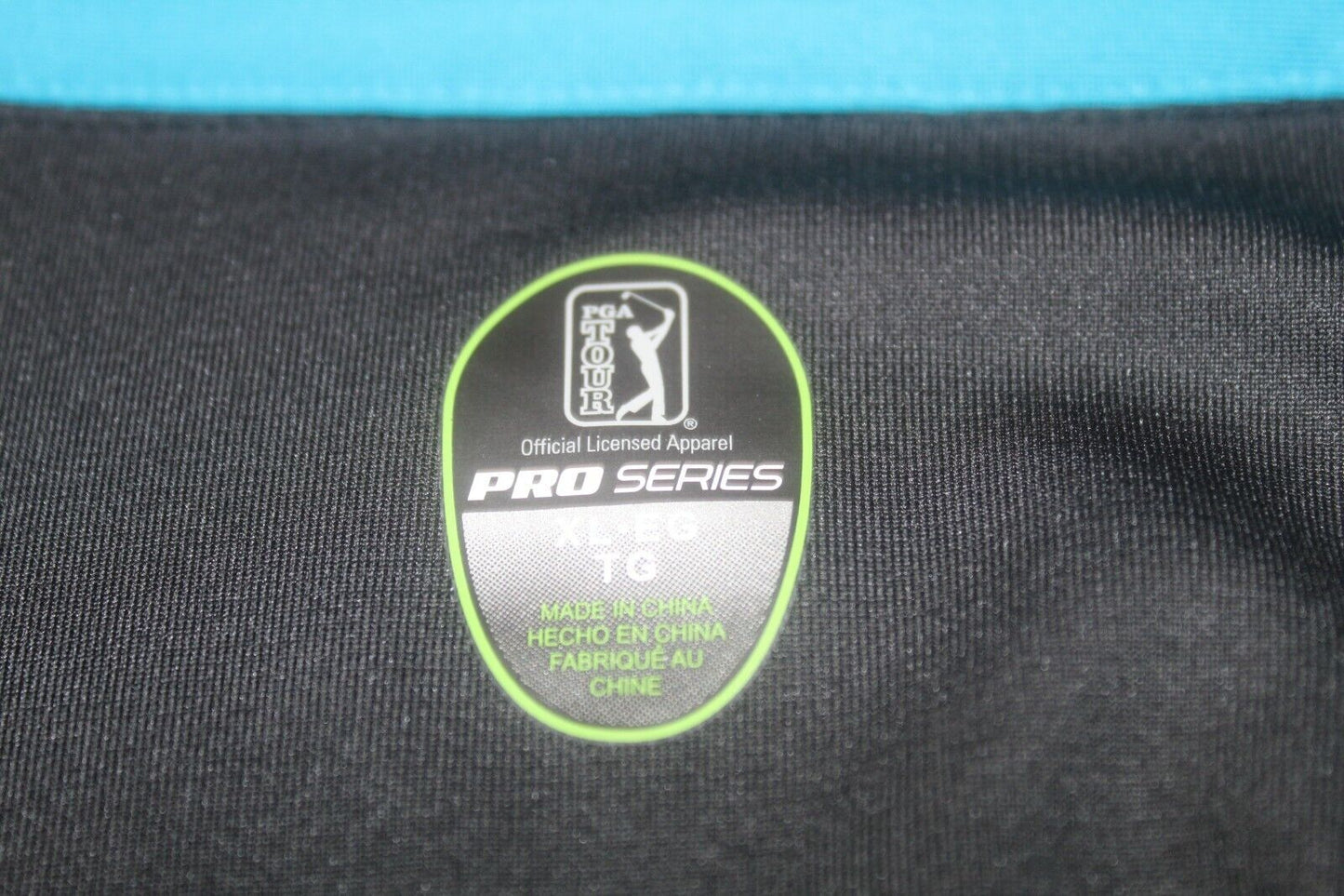 *NEW* PGA Tour Pro Series Men's Black / Gray Stripes Golf Polo Shirt Size XL