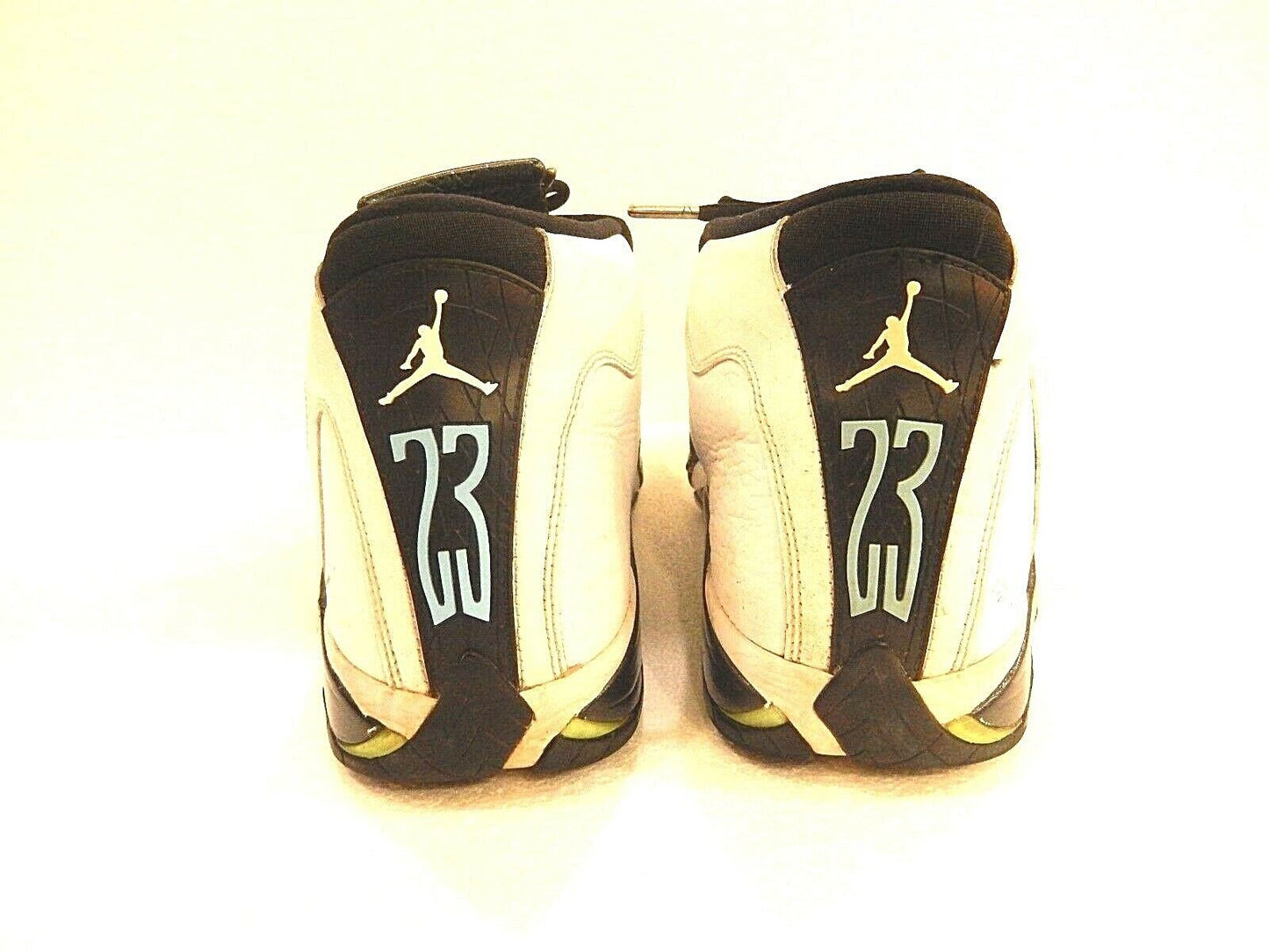 AIR JORDAN XIV 14 RETRO USED SIZE 10 OXSIDE WHITE BLACK GREEN BLUE 487471 106