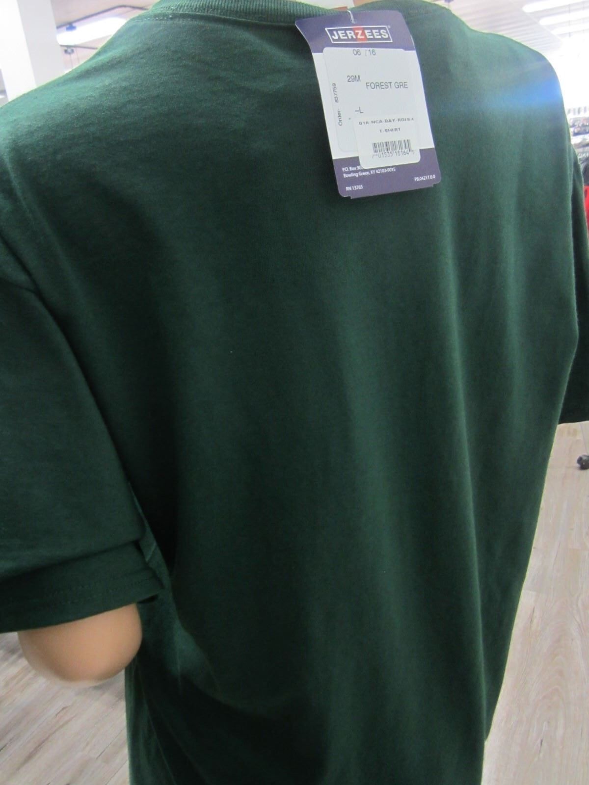 NWT BAYLOR UNIVERSITY JERZEES Mens Tee Shirt Heavyweight Blend 50/50 Size L