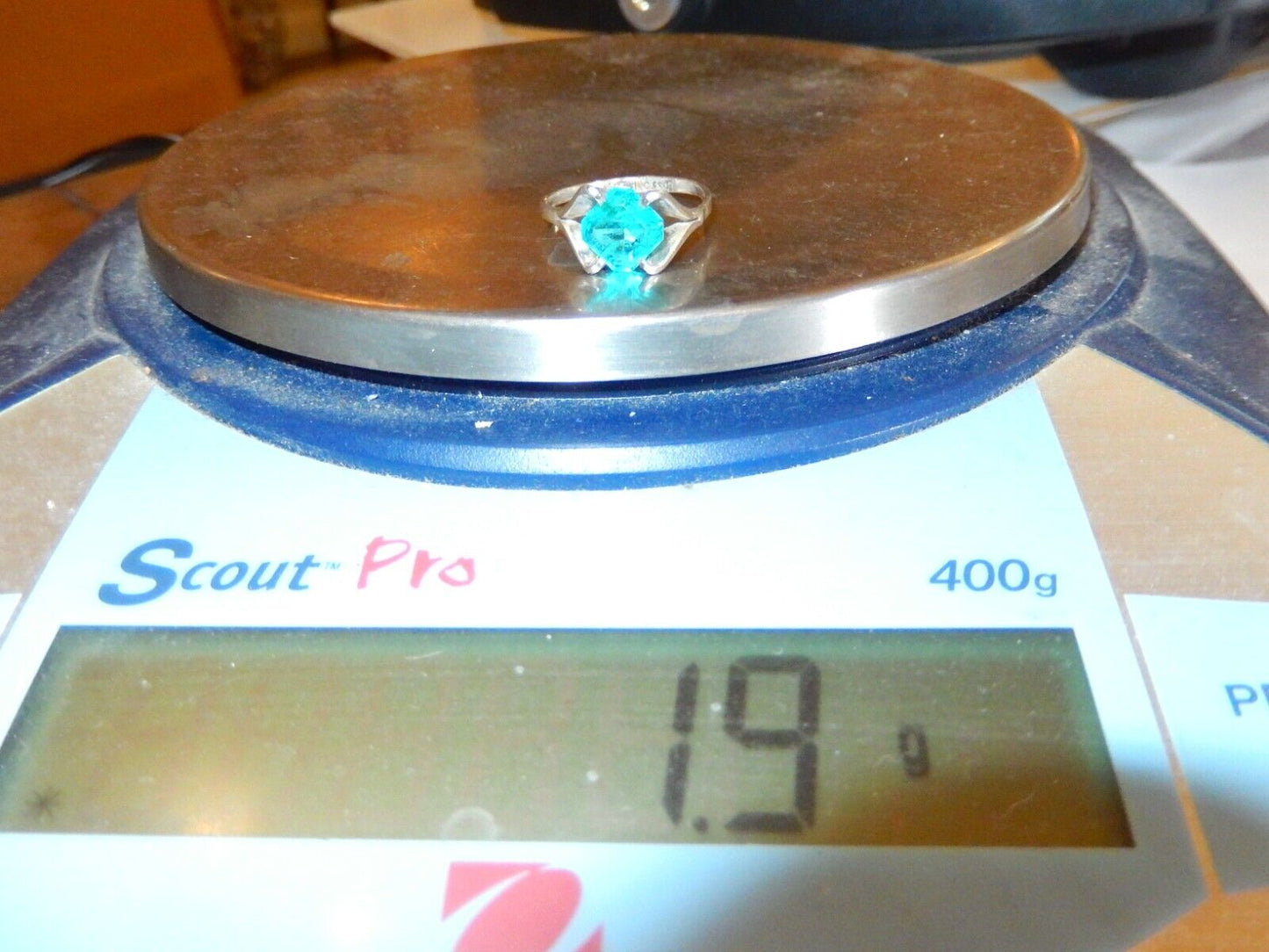 *VINTAGE* 2.00 CT Blue Topaz Gemstone Solitaire 925 Sterling Silver Ring Sz 6