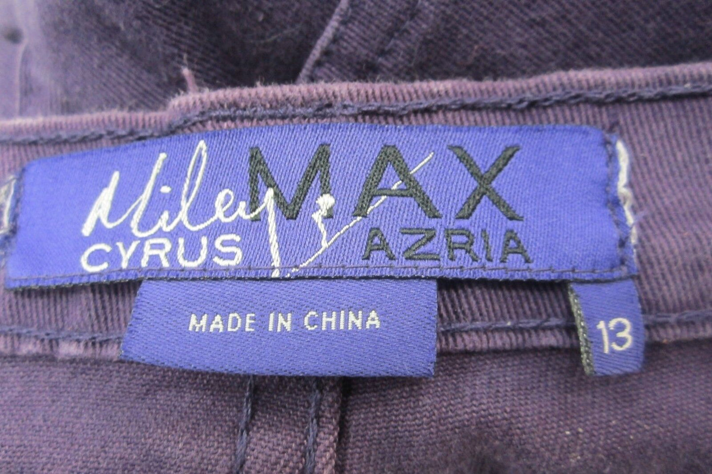NICE Miley Cyrus Max Azria Skinny Purple Jeans Juniors Size 13 x 31"L