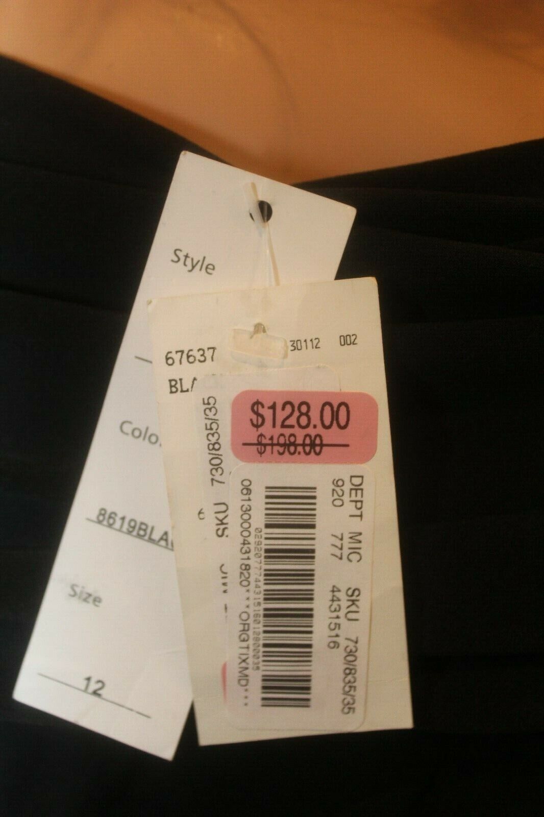 *NWT* $198. SPENSE Black Sequence & Polyester Evening Dress Size 12 "CLASSY"