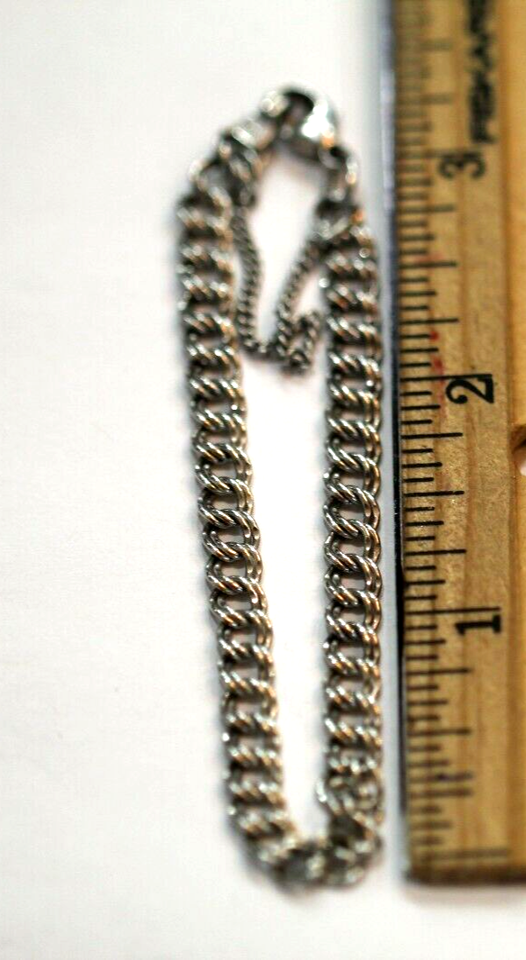 James Avery Sterling Silver Medium Double Curb Charm Bracelet - 7 3/8"