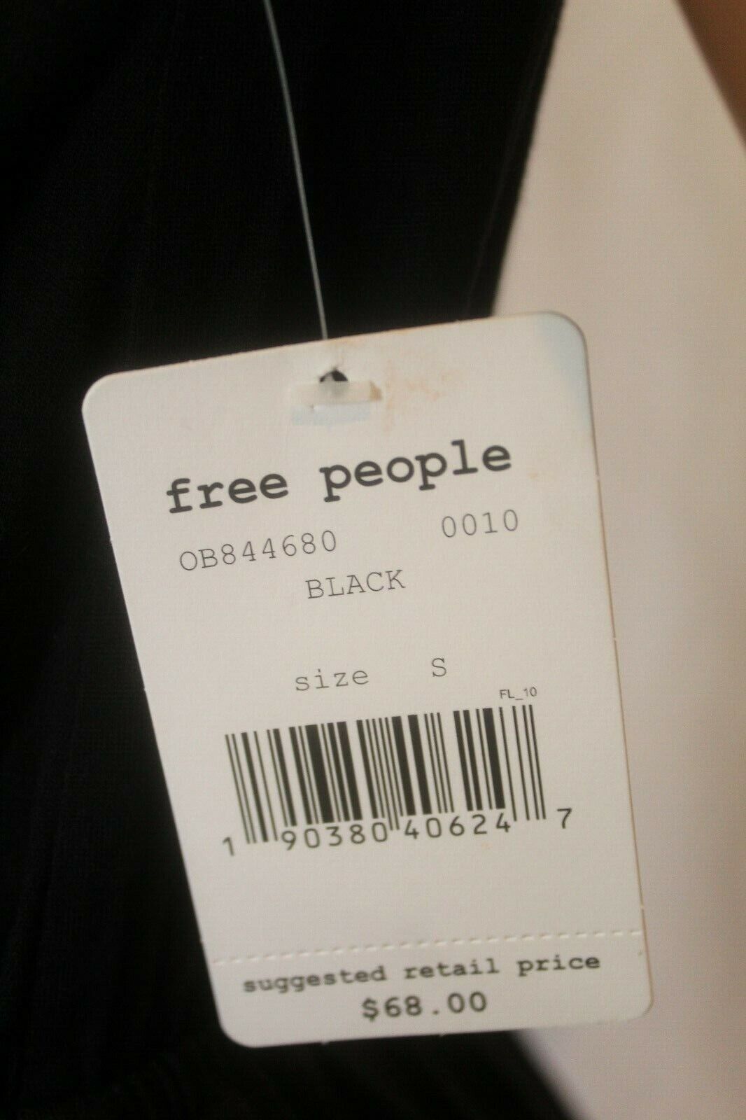 *NWT* $68. Free People Black Women's V-Neck Sheath Short Dress Size Small