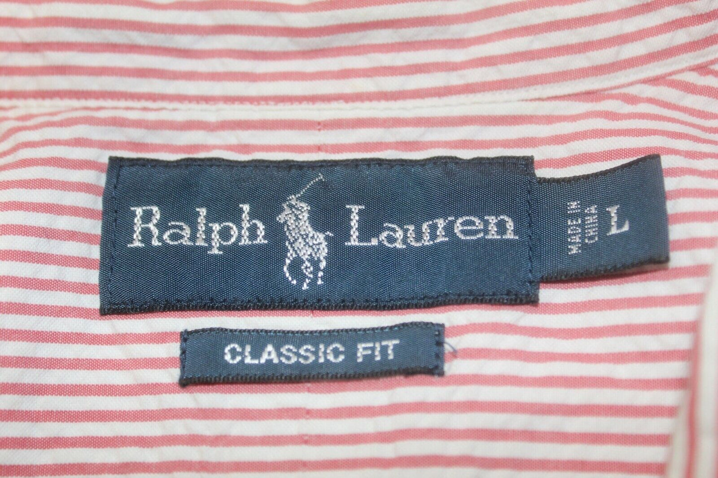 Vintage Ralph Lauren Classic Fit Short Sleeve Button Down Shirt Sz Large