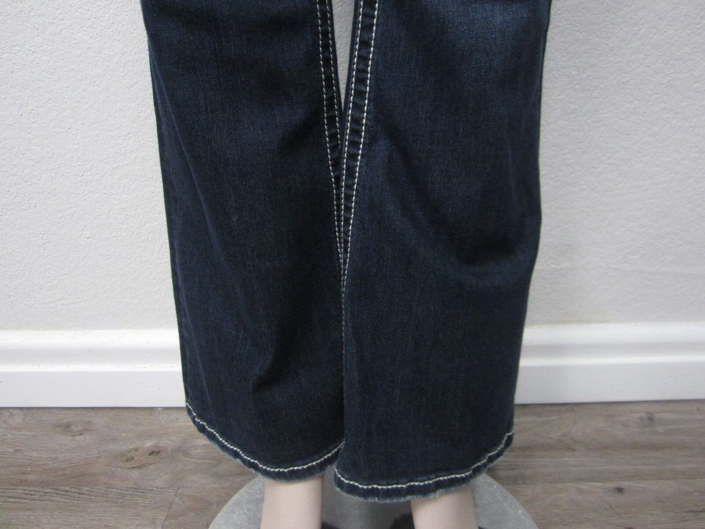 NWT MISS ME JS5012B7V WOMENS LOOSE SADDLE STITCH DARK BOOT CUT JEANS SIZE 29x32