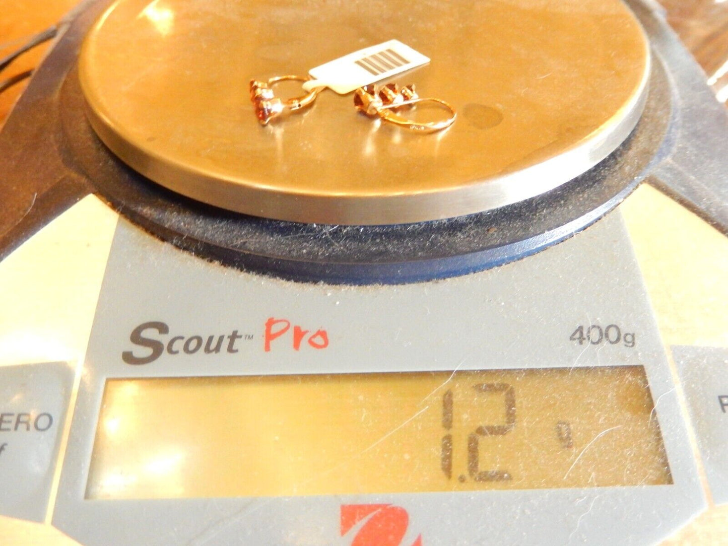 *NWT* 14k Yellow Gold 1.75 CT Round Rhodolite Garnet Lever-back Earrings