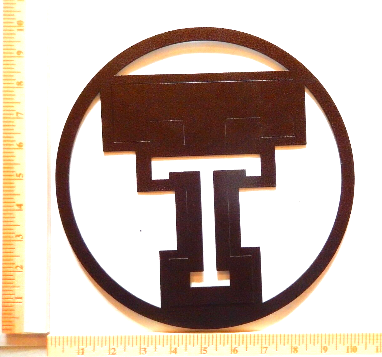 ~NEW~ 14ga. "TEXAS TECH" POWDER COATED METAL HOME DECOR WALL ART 10" Diam.