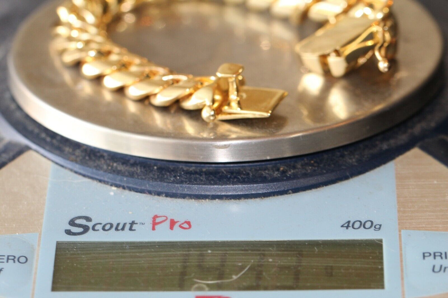 10K Yellow Gold Solid Mens 15mm Miami Cuban Link Bracelet Box Clasp 8.5"-143.3gm