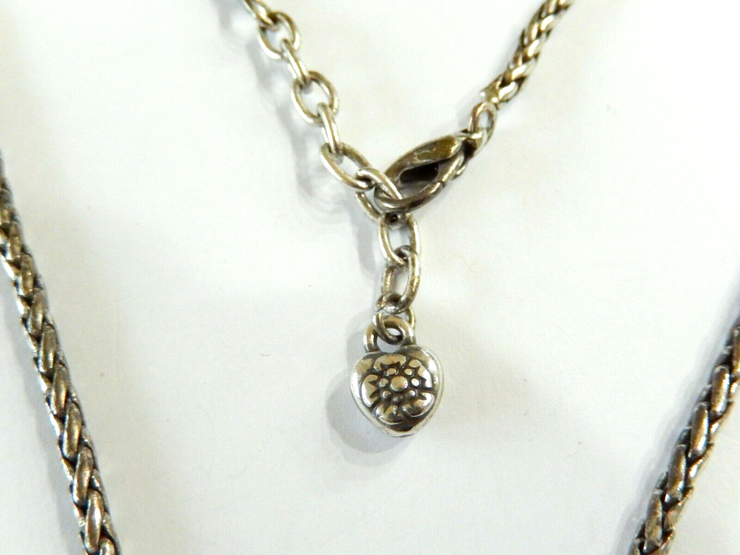 *RETIRED* BRIGHTON Pearl Silver Necklace With Heavy Nice Chain