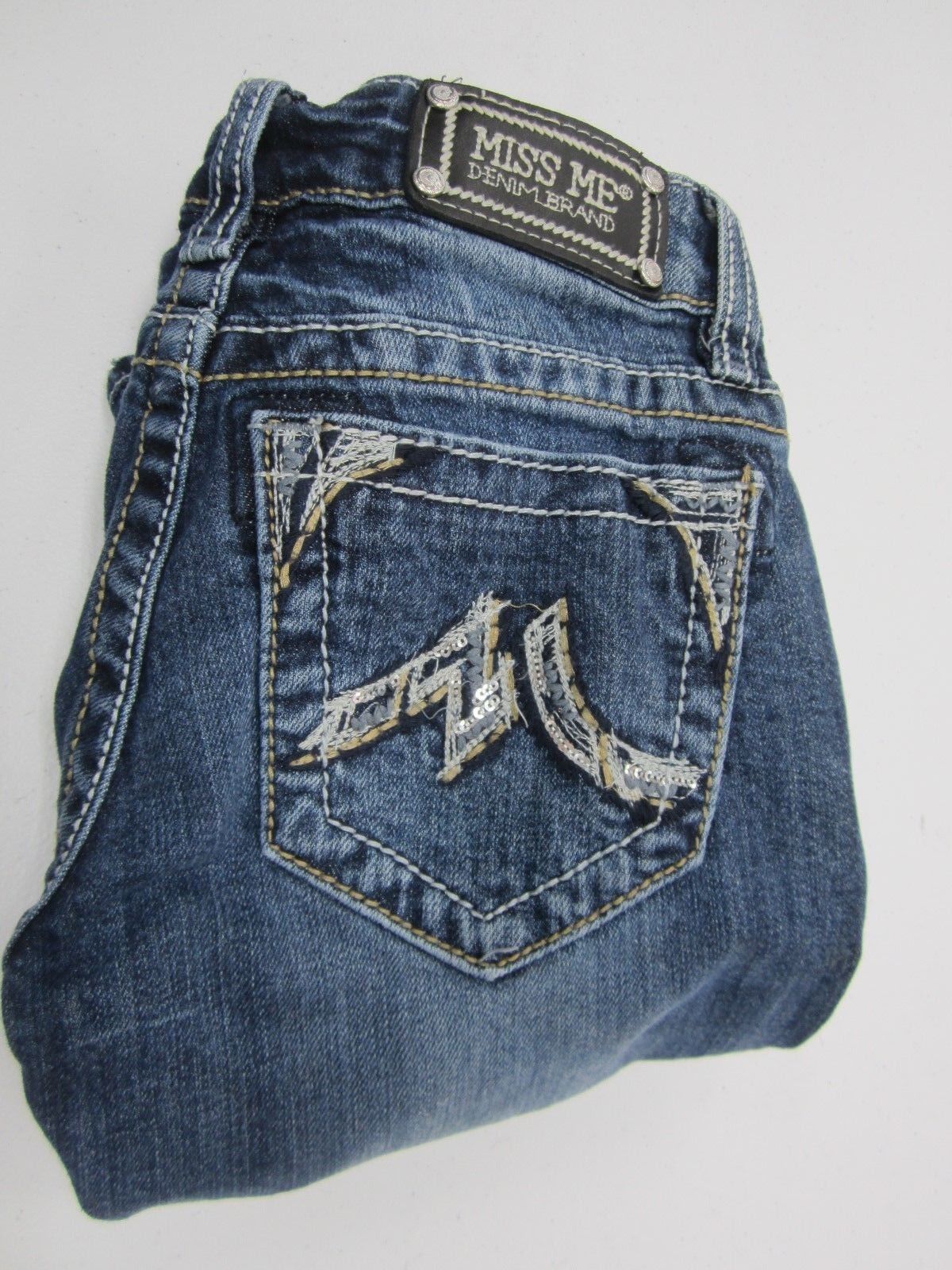 VERY NICE MISS ME # JD1065B Boot JEANS Medium Blue Size W25 x L29