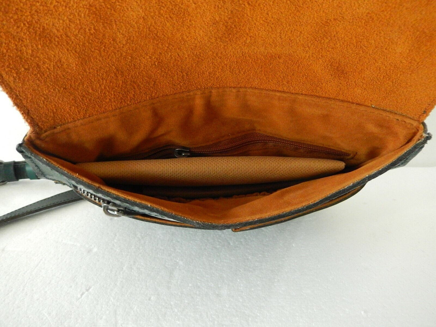 NWOT $189 Patricia Nash-Green Tooled- Granada Crossbody-Floral-Leather
