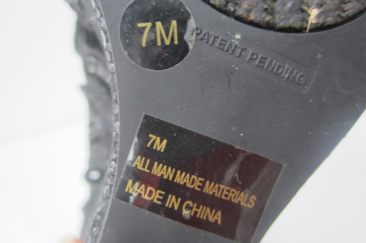 *NEW* Gianni Bini Zip Up Black Leather Faux Snakeskin Wedge Open Toe Shoes 7M