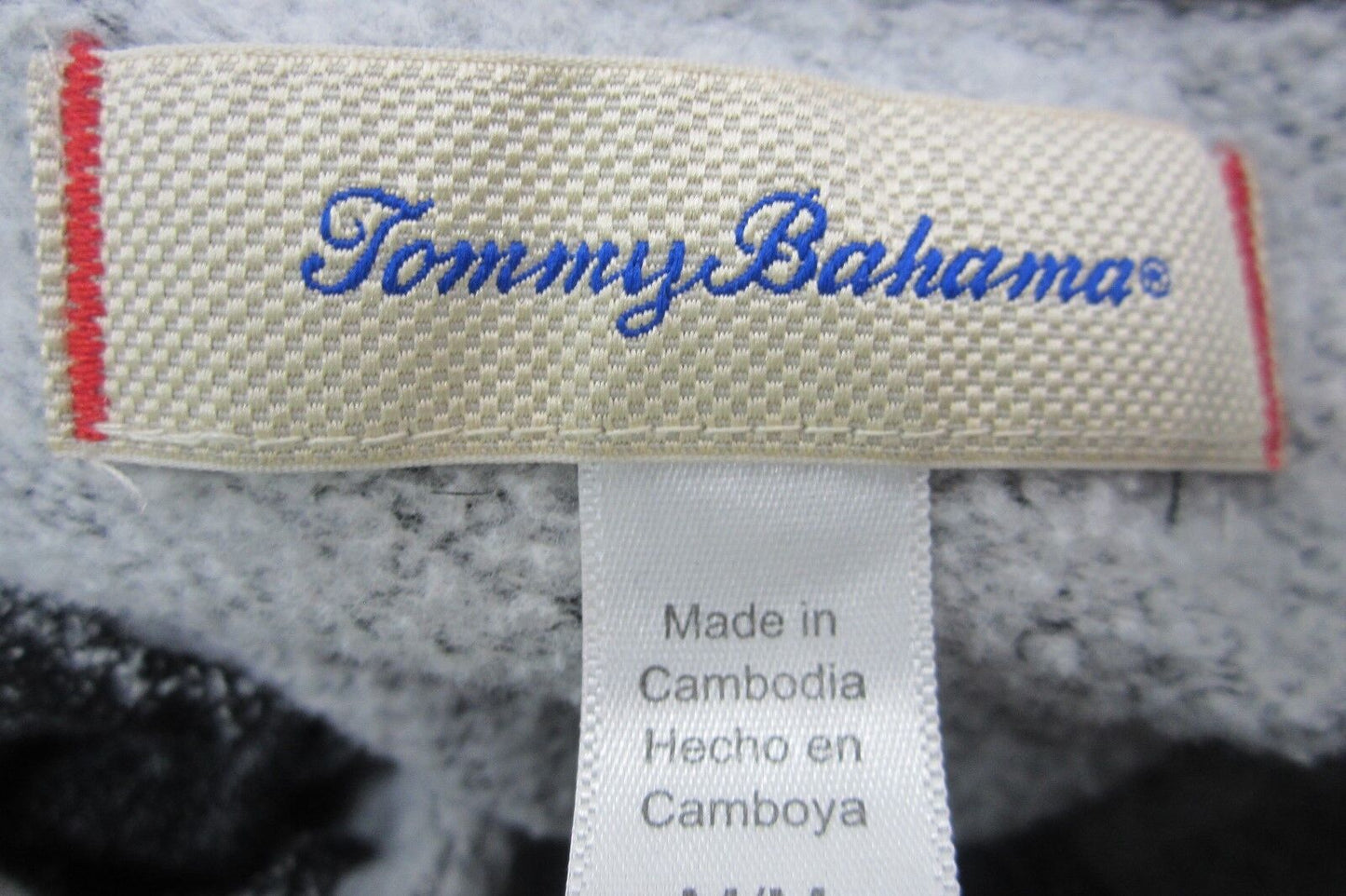 EUC Women's TOMMY BAHAMA Rayon Stretch KNIT Fall TOP Grey Sz M