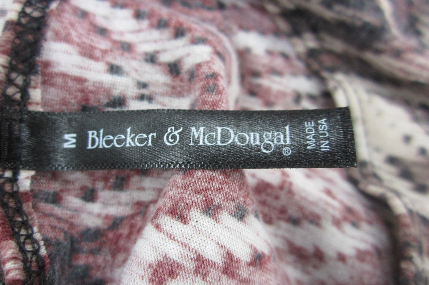 *NWT* Bleeker & McDougal Women's Pretty Lg Sleeve Print High Low Tunic Top sz M