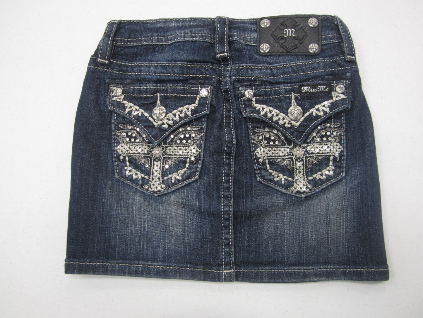 NWT MISS ME JK634912 GIRLS MID SKIRT Med Blu Size 10 x 12L