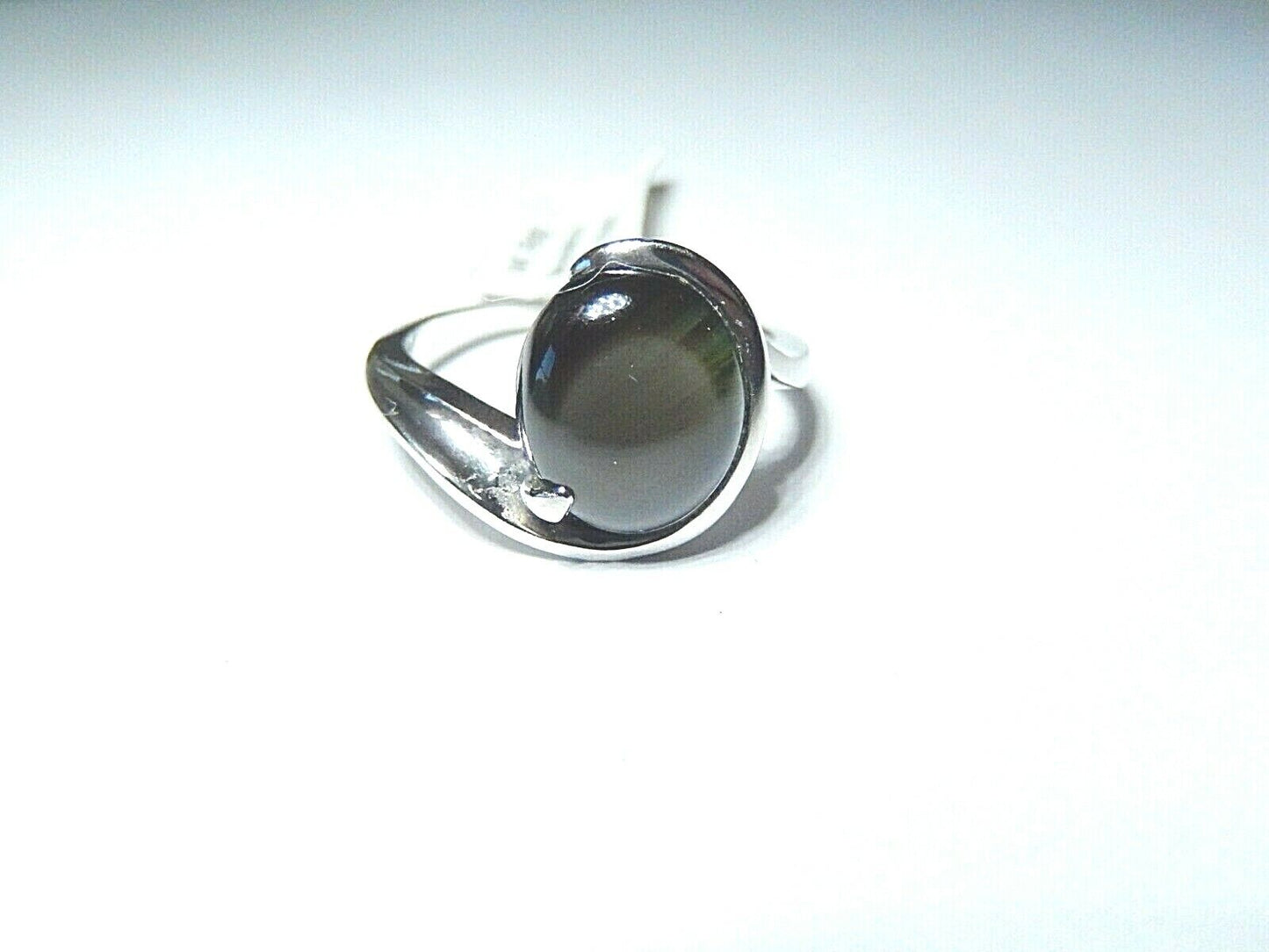 *NWT* 14K White Gold 3.00CT Oval Moonstone Ring Size 8