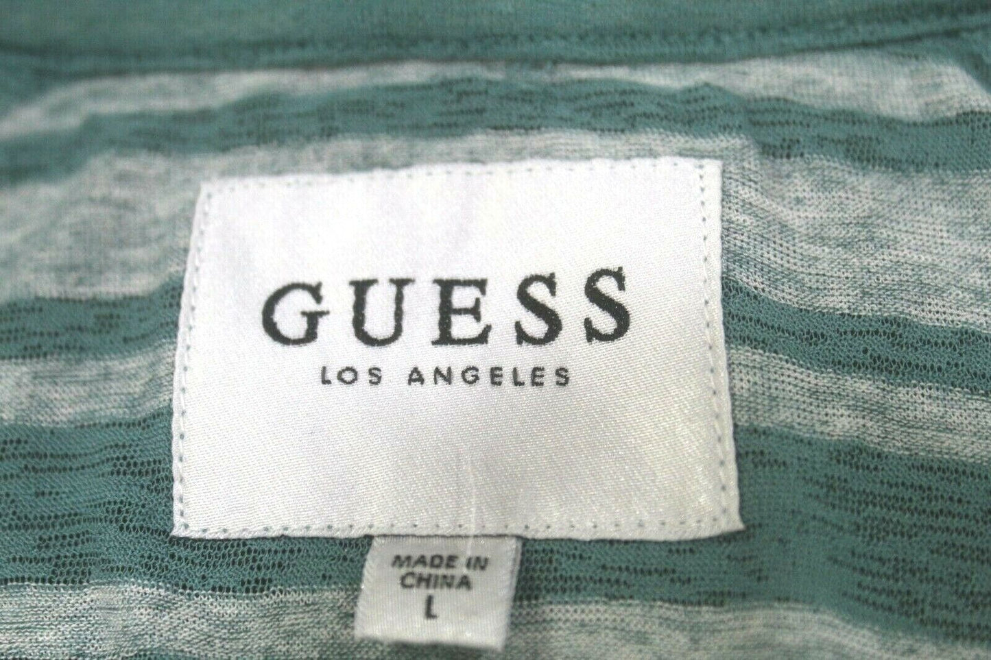 Guess Los Angeles Mint Green Pullover Blouse Top L