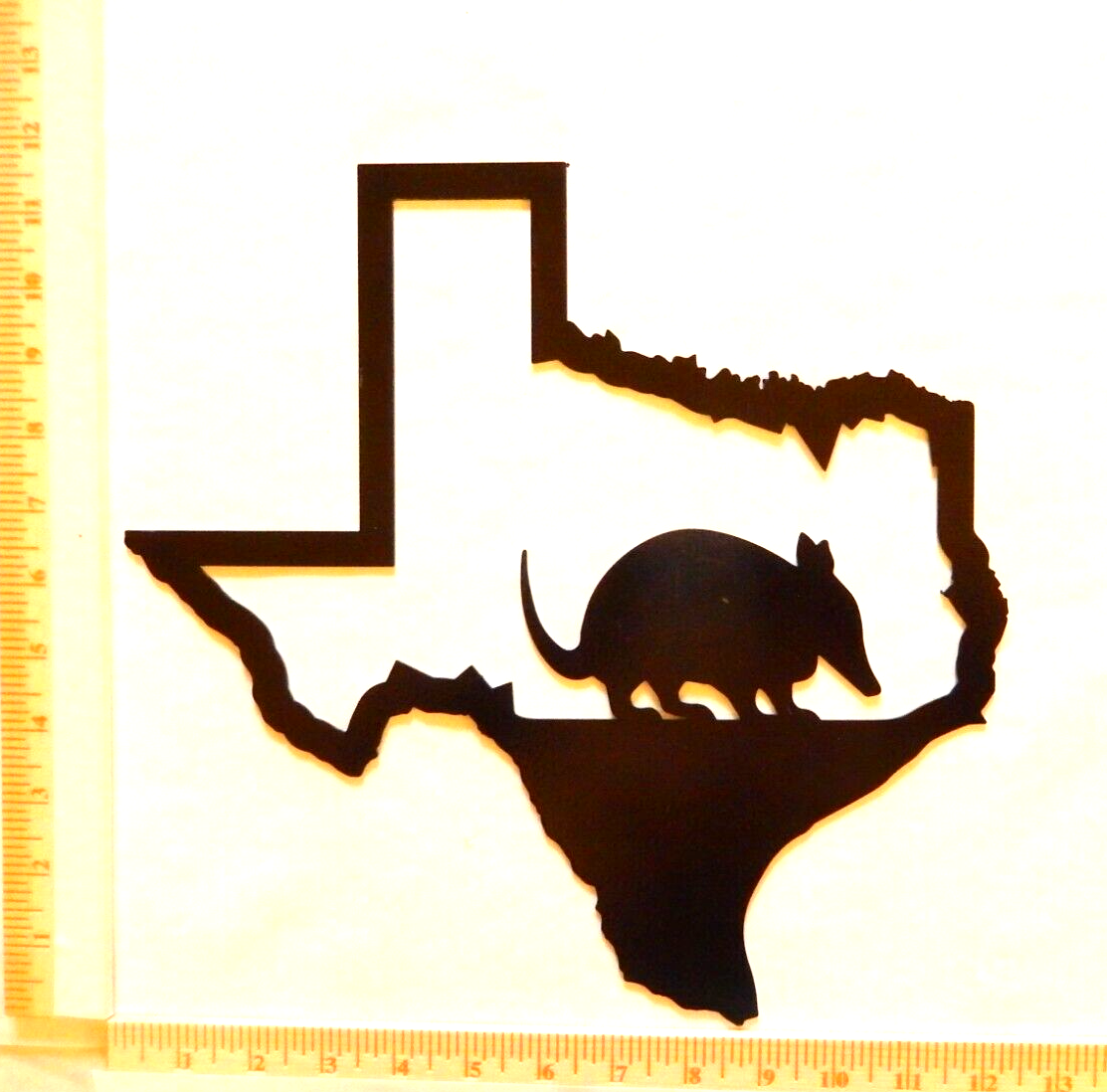 "NEW" STATE OF TEXAS LONGHORN METAL WALL ART 14ga. 8"x8" HOME WALL DECOR ART