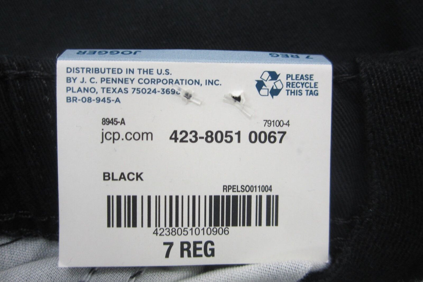 *NWT* Arizona Jean Co. Boys JOGGER Black Pants Size 7R