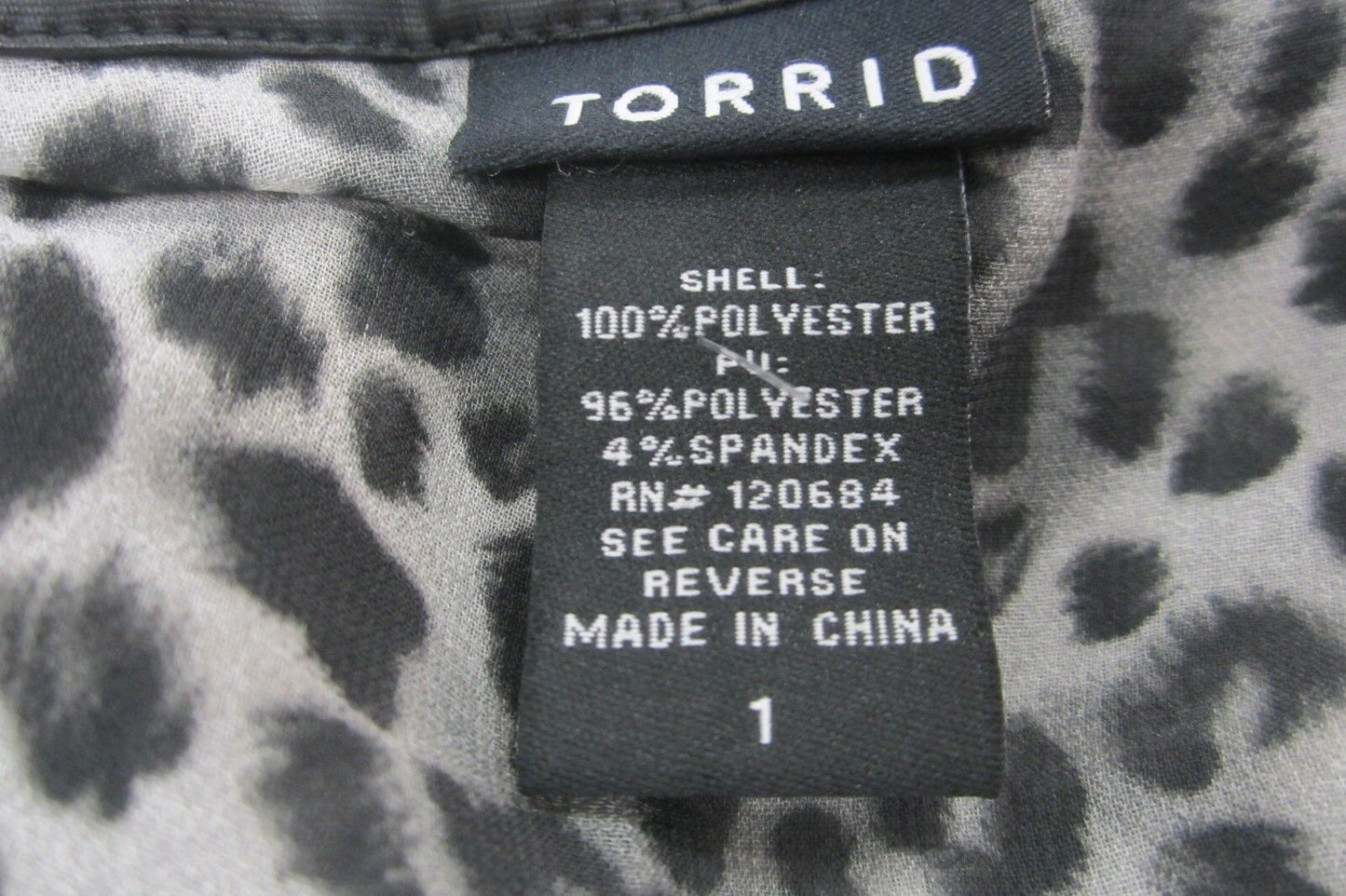 Torrid Metal Spike Collar Size 1 Plus Size Top Animal Print