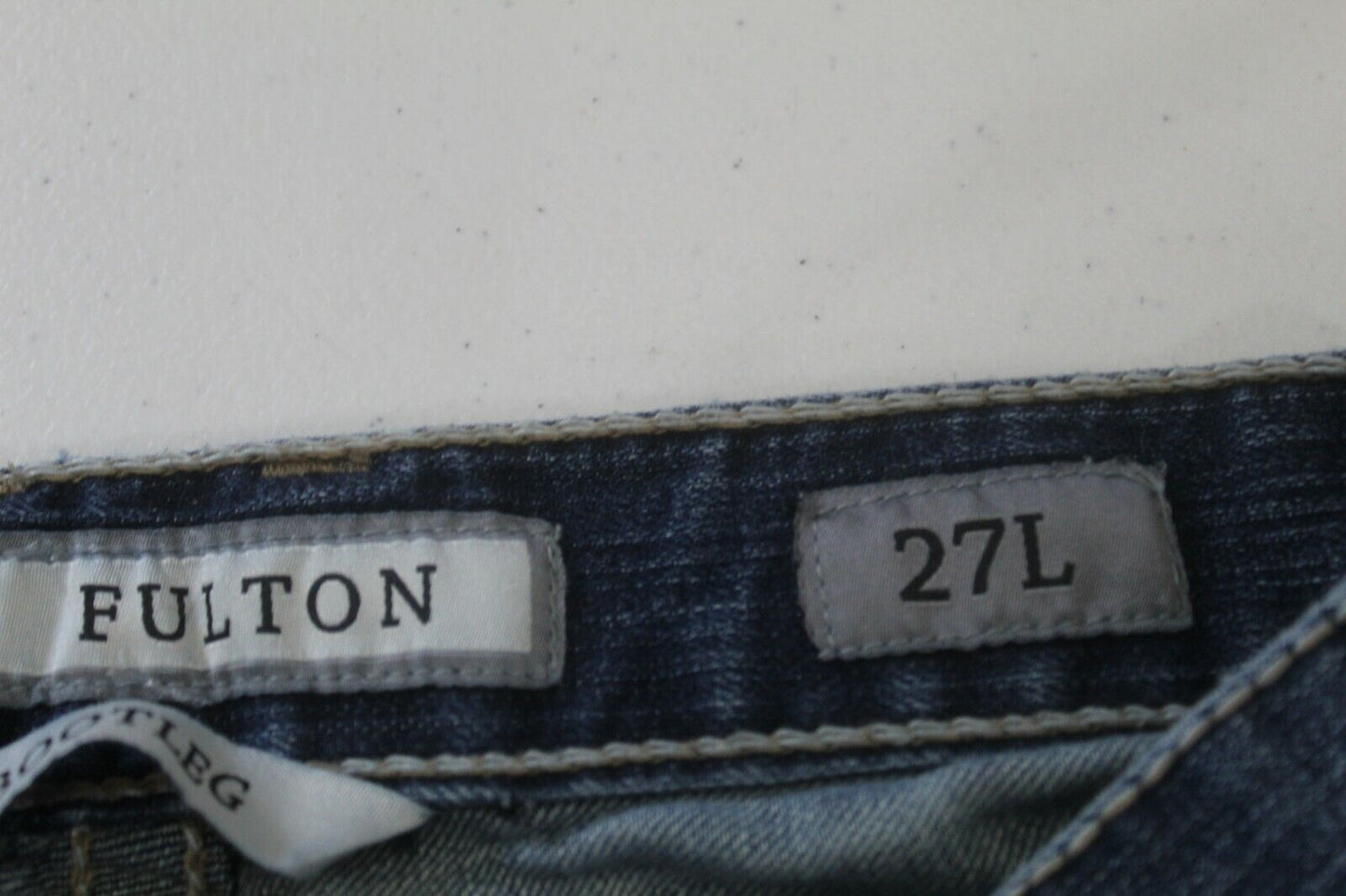 BKE Fulton Womens Jeans Size 27L Bootleg Med Blue Wash Distressed