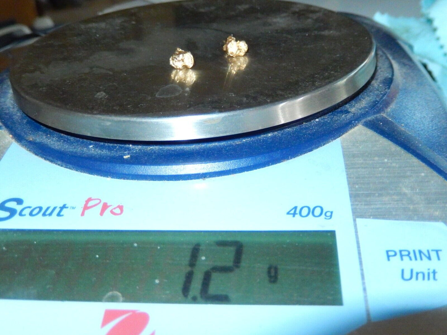 14K Yellow Gold Nugget Style Stud Earrings