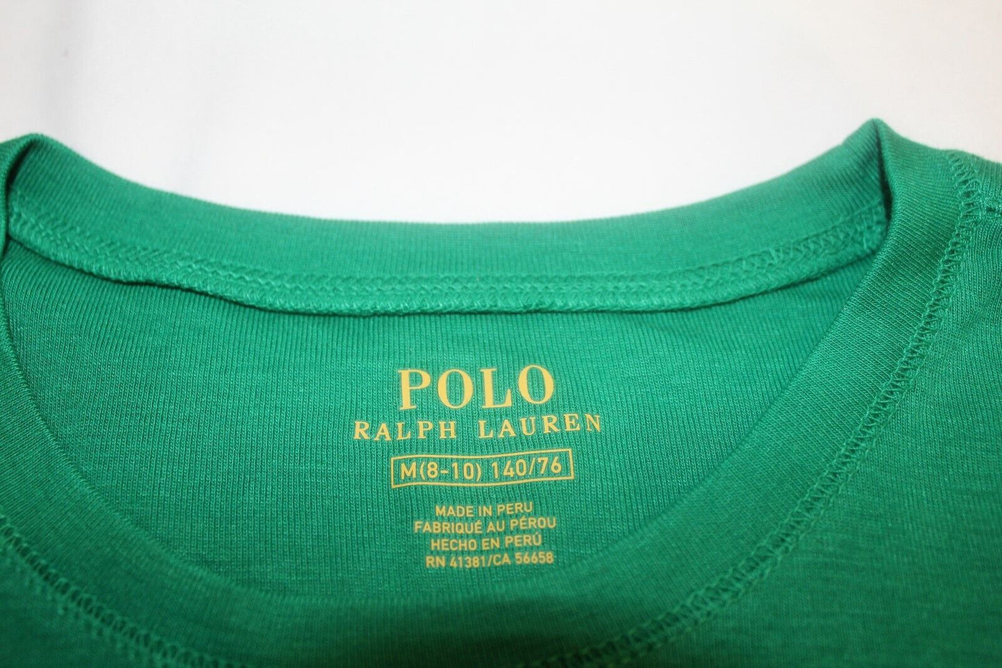 *NWT* Polo Ralph Lauren Green Crew Neck T Shirt Pony Logo Youth M (8-10)