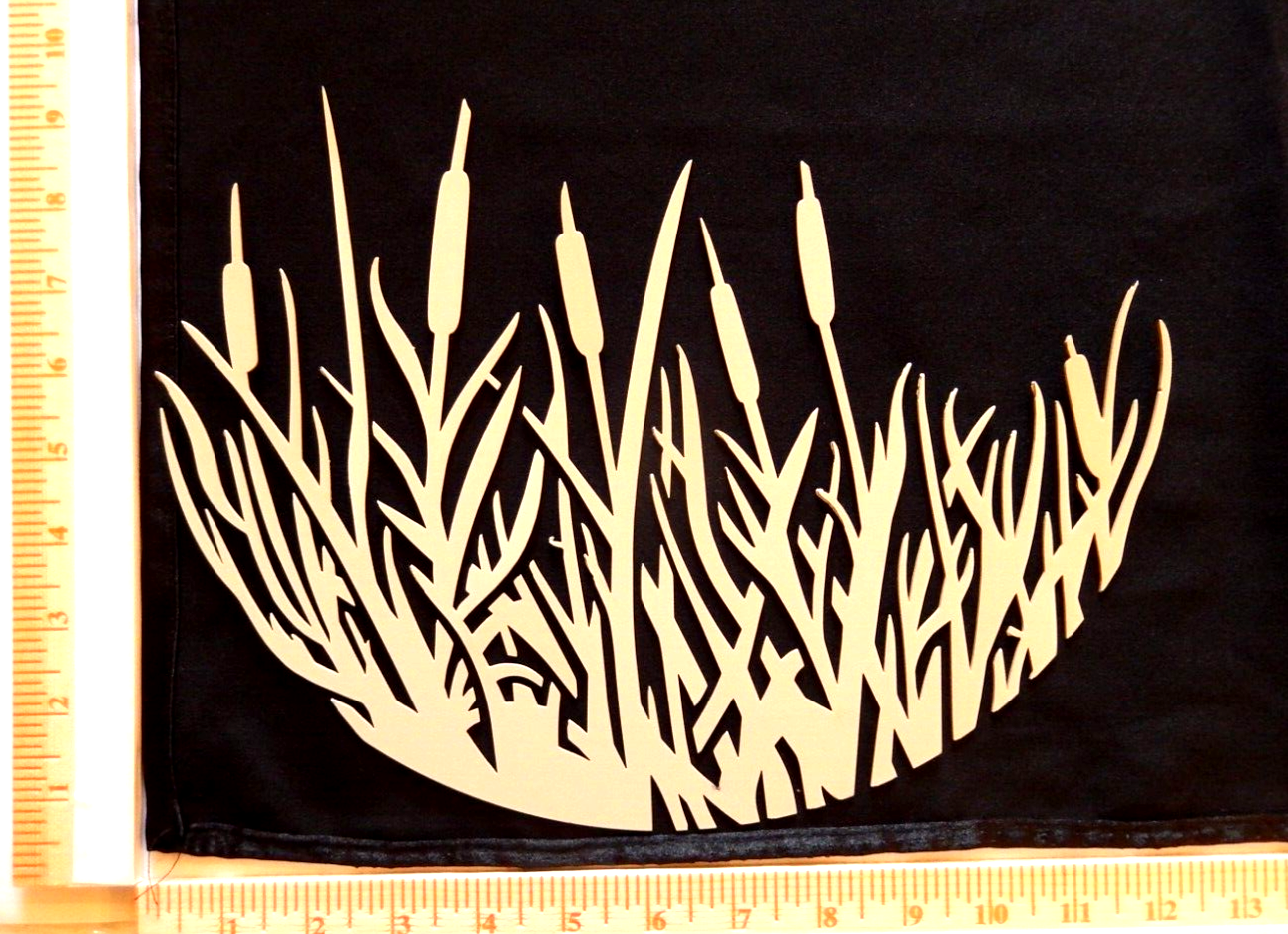 ~NEW~ 14ga. - " Cattails With Leaves" White Metal Wall Art - 12" x 8.5"