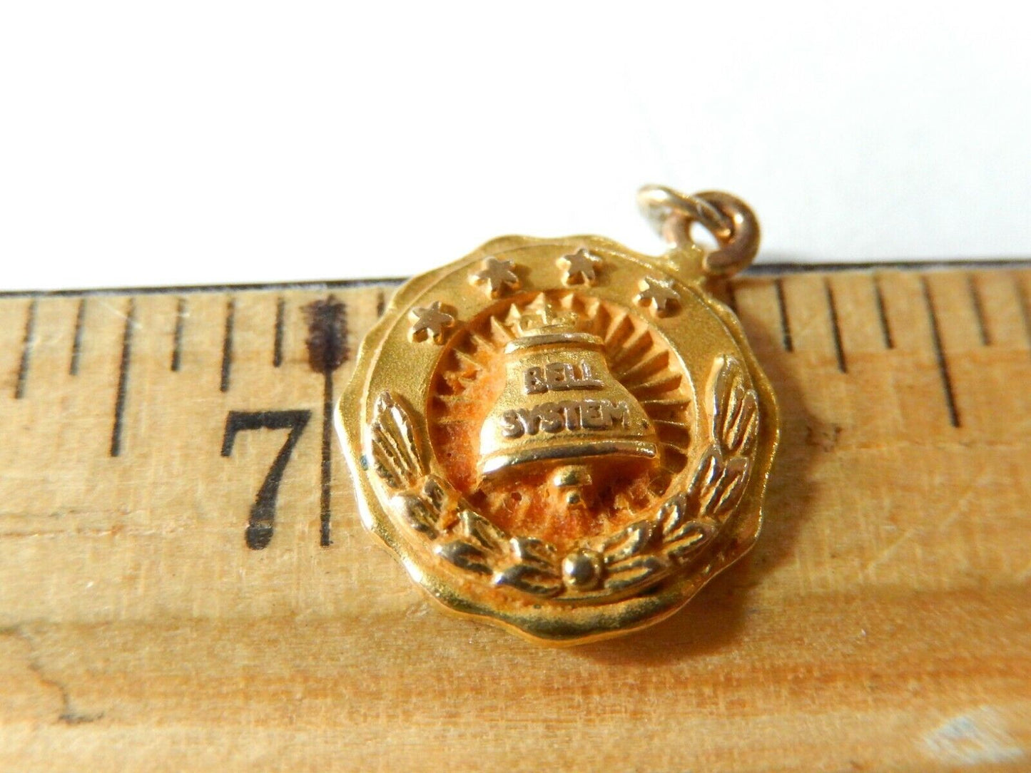 *VINTAGE* 10K Yellow Gold Bell Telephone Pendant / Charm