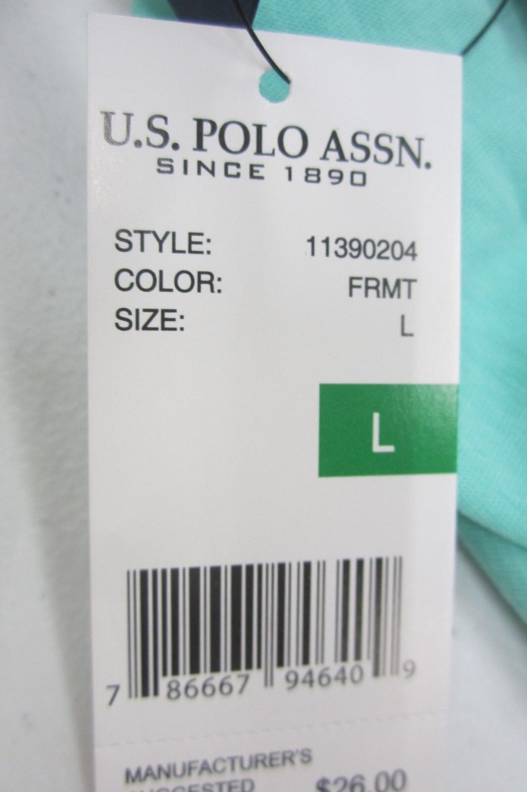 *NWT* U.S.Polo Assn Short Sleeve Classic Fit Pocket T-Shirt 100% Cotton L