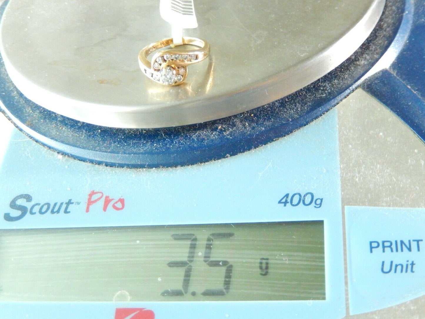 14k Yellow Gold .50CT Natural Round Diamond Wedding Ring Size 5