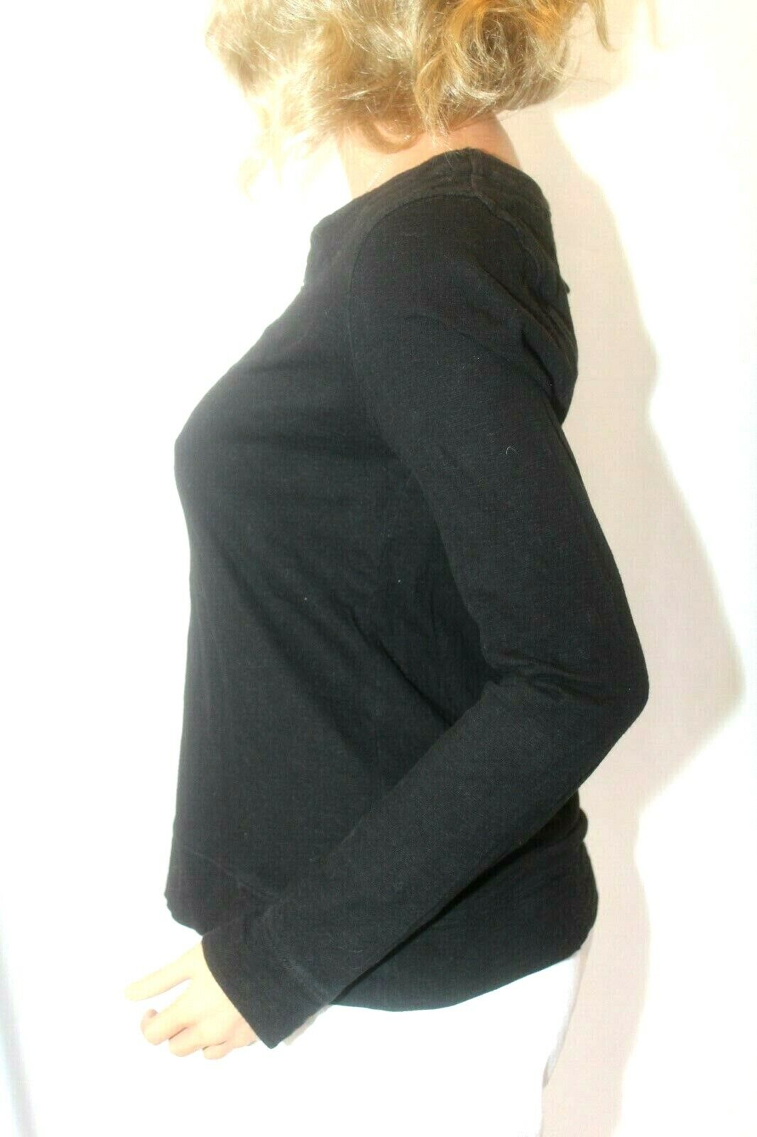 Forever 21 Essentials Black Back Zip Sweatshirt Women's Medium EUC
