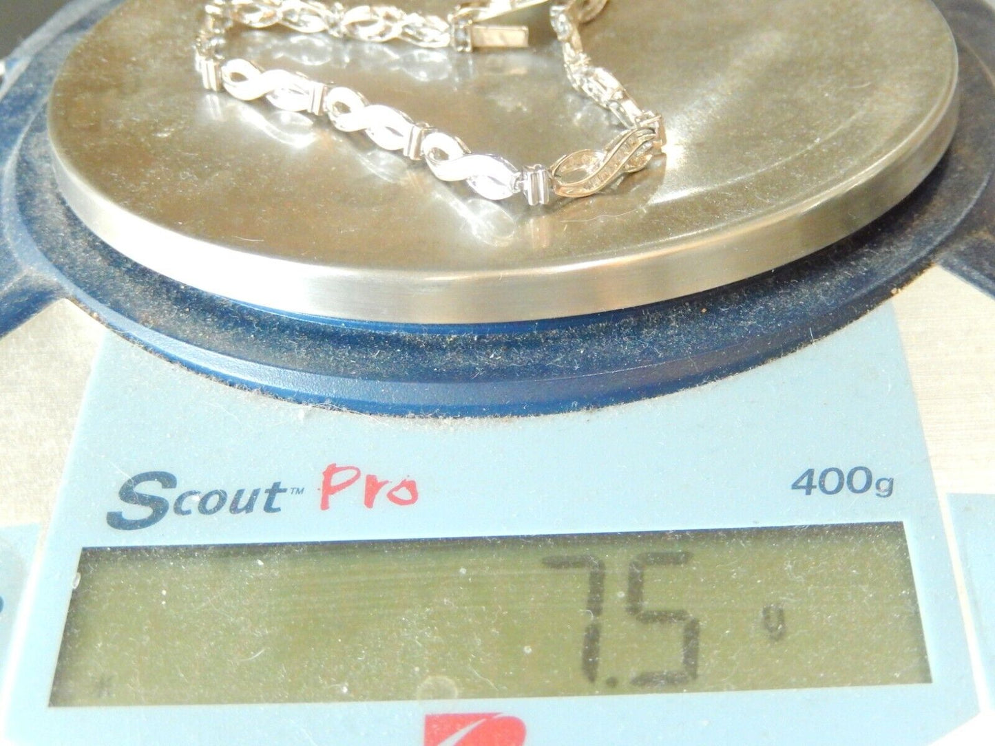 *NWT* 1.00 CT Natural VS Diamond Tennis Bracelet in 10K White Gold 7 inch