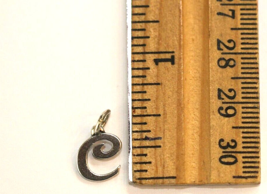 James Avery Script C Charm Sterling Silver