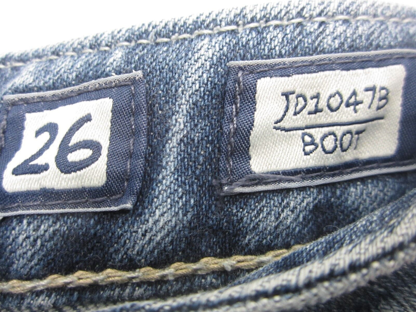 NICE MISS ME Jeans Boot SEQUIN Embellished Pockets Style JD1047B Size 26x32