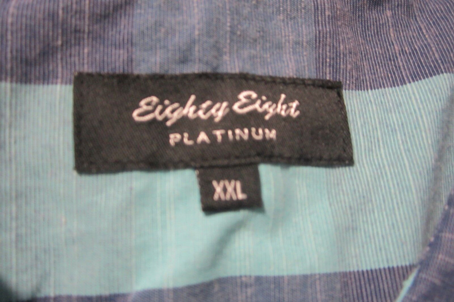 *VERY NICE* EIGHTY EIGHT PLATINUM Mens Blue L/S Dress Shirt Sz XXL EUC