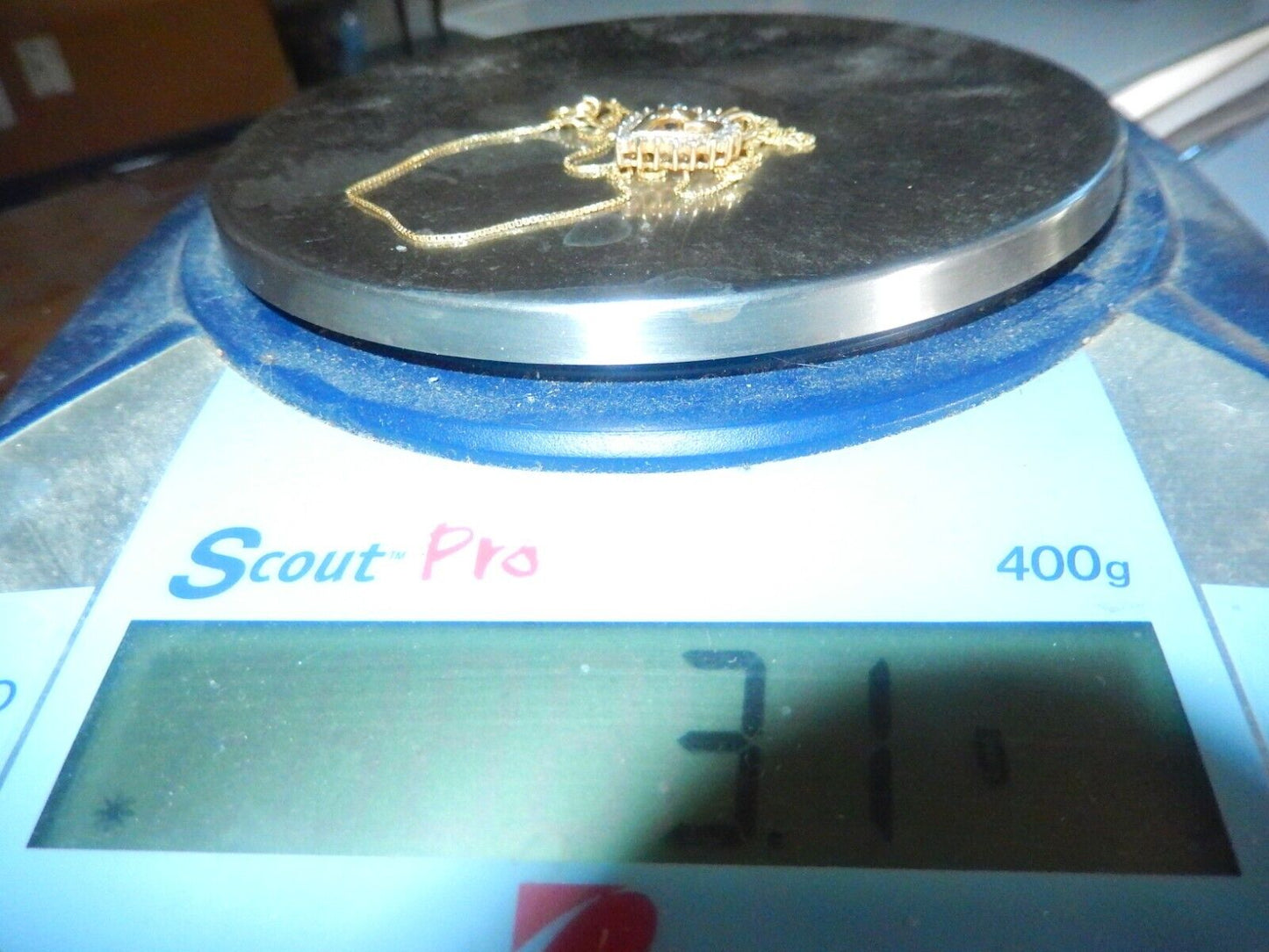 *VINTAGE* 14k Yellow Gold .33CT Natural Diamond Heart Pendant w/18"chain