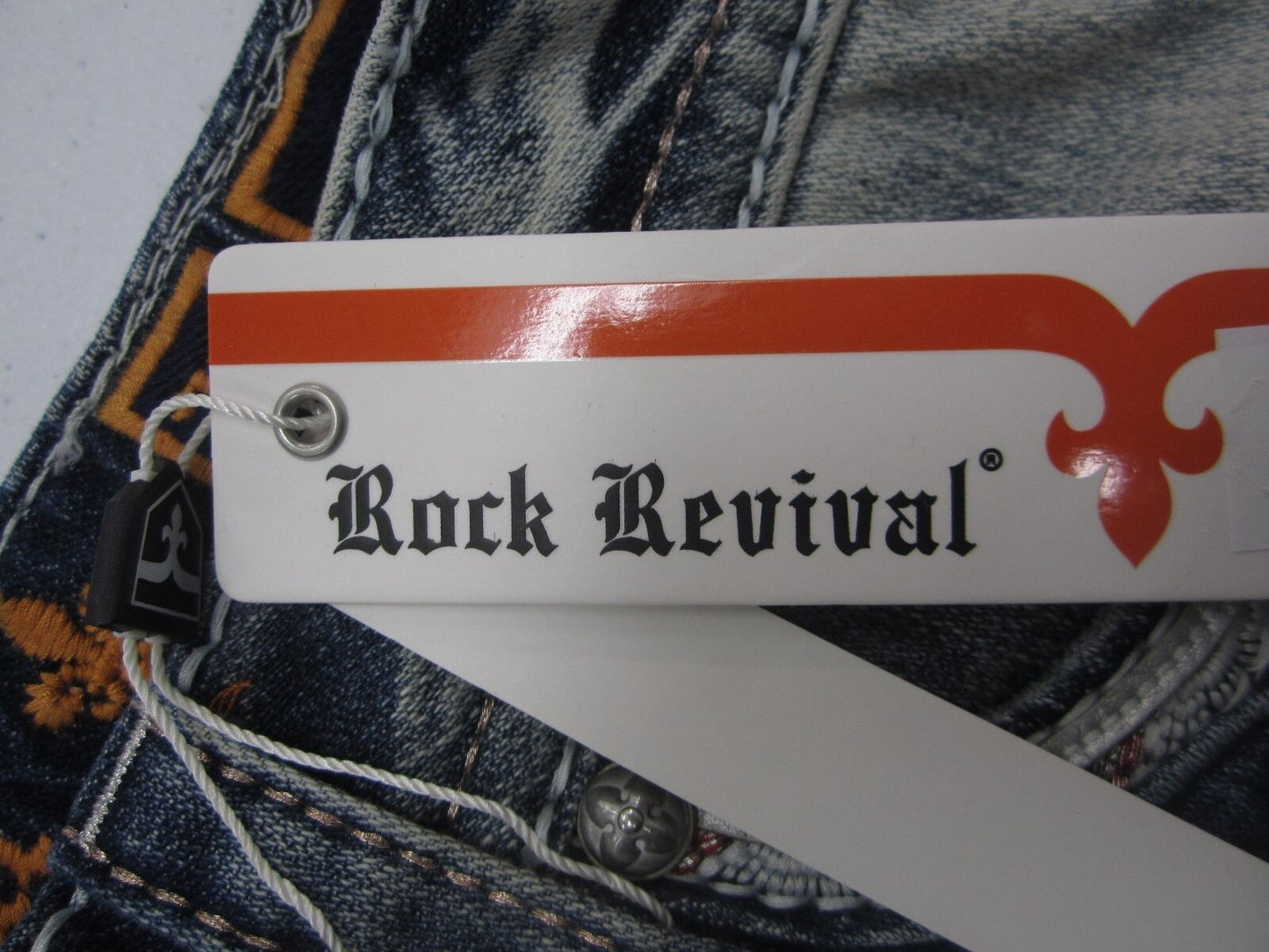 NWT NEW ROCK REVIVAL WOMEN'S JEAN DENIM SHORTS KATELL SIZE 28 x 6