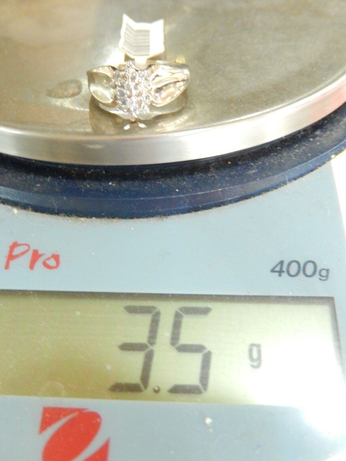 *NWT* 10k White Gold .50CT Diamond Cluster Cocktail Ring Size 7.75