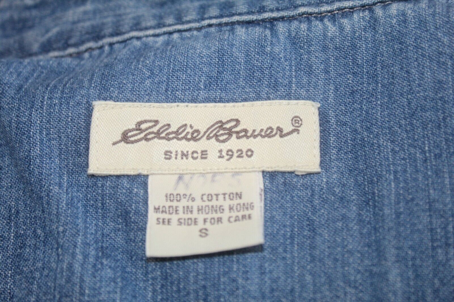 Eddie Bauer Women Cotton Long Sleeve Button-Down Shirt Size Small