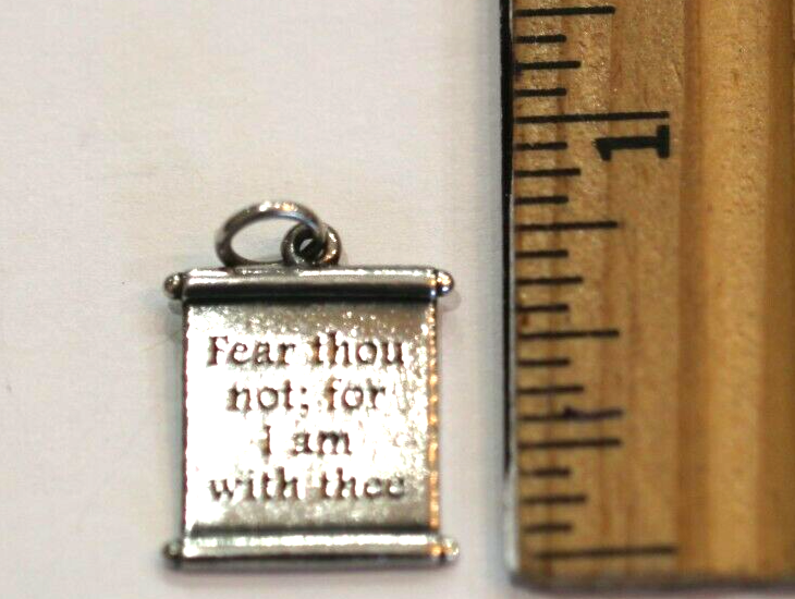 *RETIRED* James Avery 925 Fear Thou Not For I Am WithThee Scroll Charm