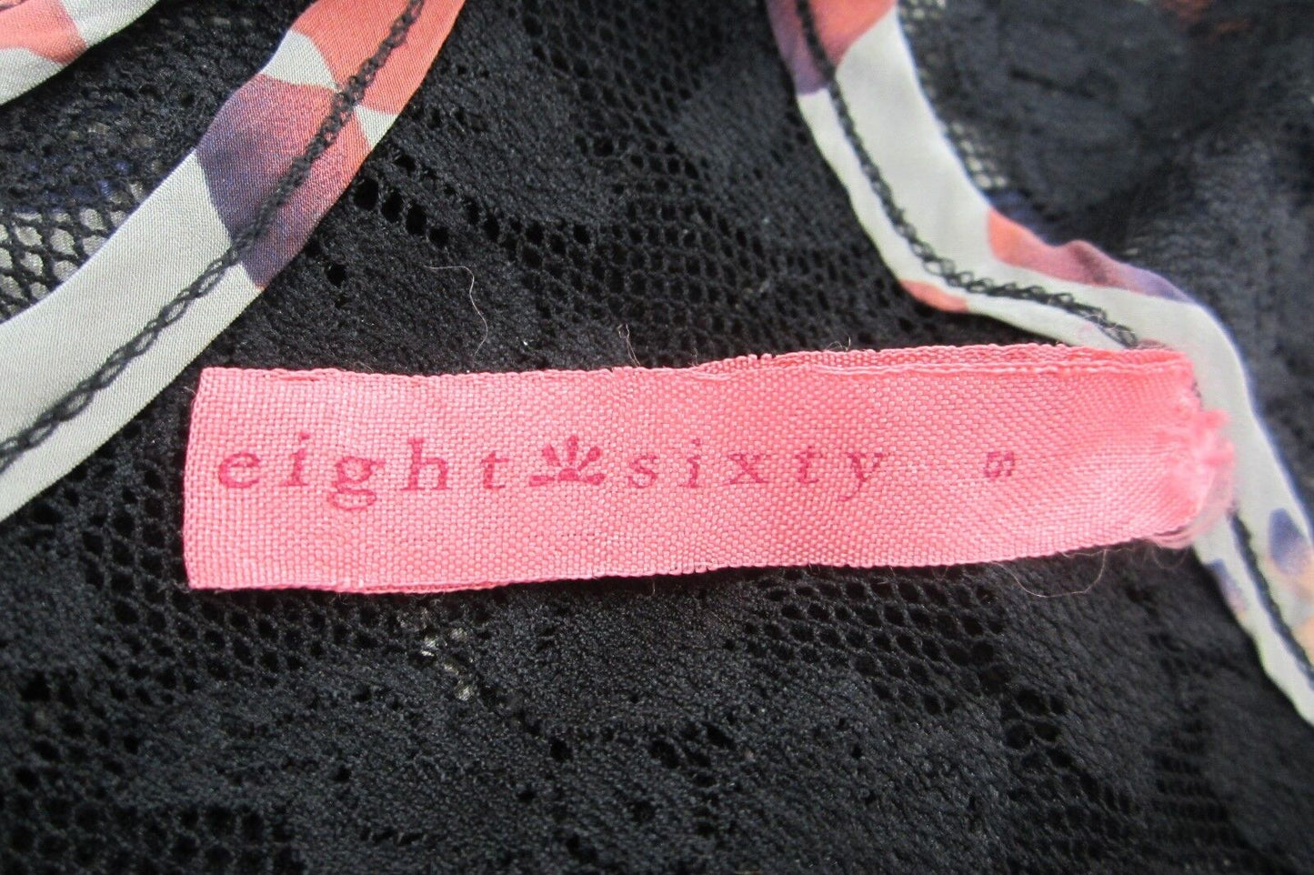 *NICE* Eight Sixty SEXY SUPER CUTE Lace Sheer Chiffon Festival Tunic Tank Top S