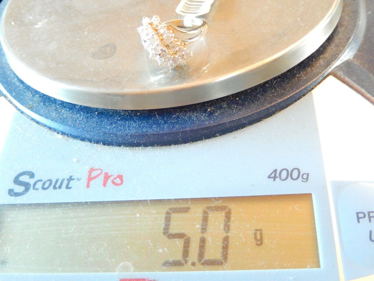 14K Yellow Gold 1.00 CT VS 19 Round Diamond Waterfall Ladies Ring Size 7