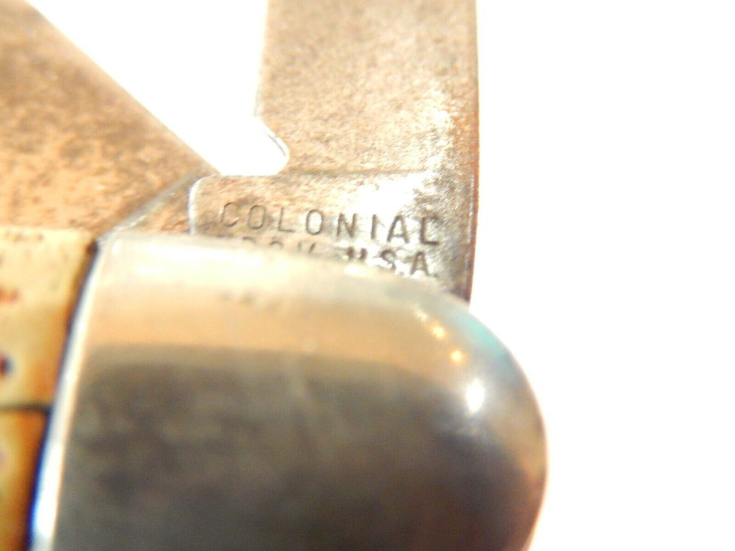 *VINTAGE* Colonial Prov. USA Folding Knife Triple 3 Blade - Patent 3,317,996