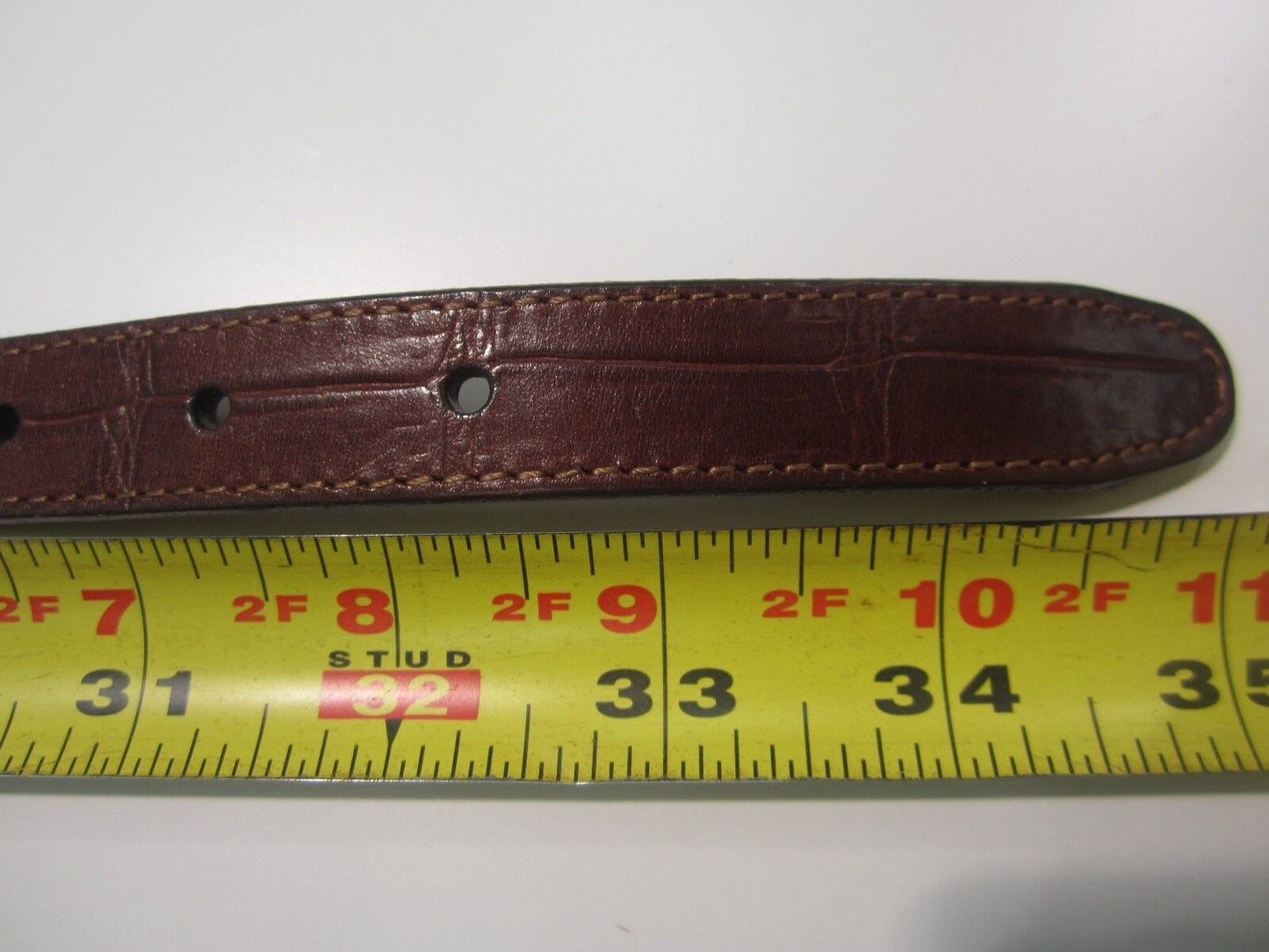 BRIGHTON BROWN LEATHER BELT WOMENS M 32" 42517 GOLD CONCHO SLIDES BUCKLE