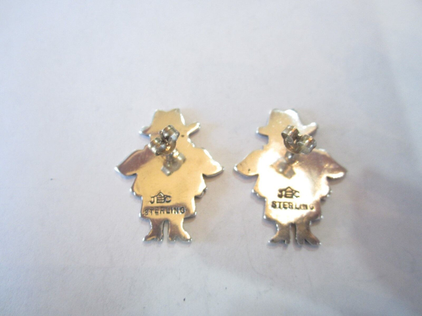 RETIRED - RAREJeep Collins Sterling Silver 1.25" Cowgirl Angel Pierced Earrings