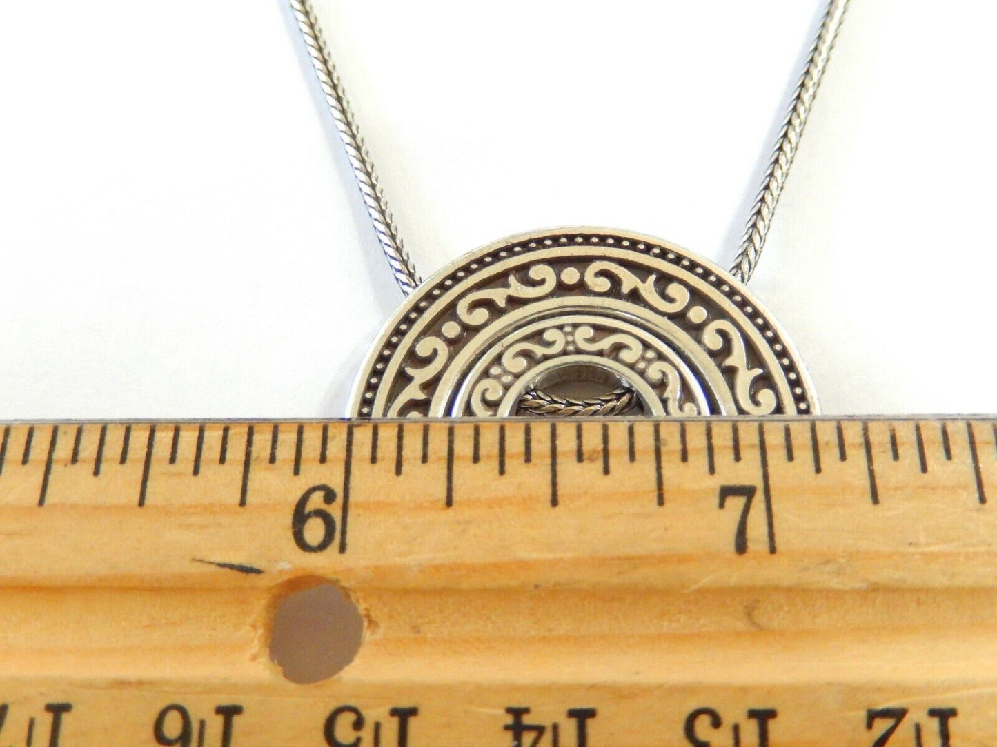 BRIGHTON - Central Park Etched Circles Scrollwork Chain Necklace 16-18"