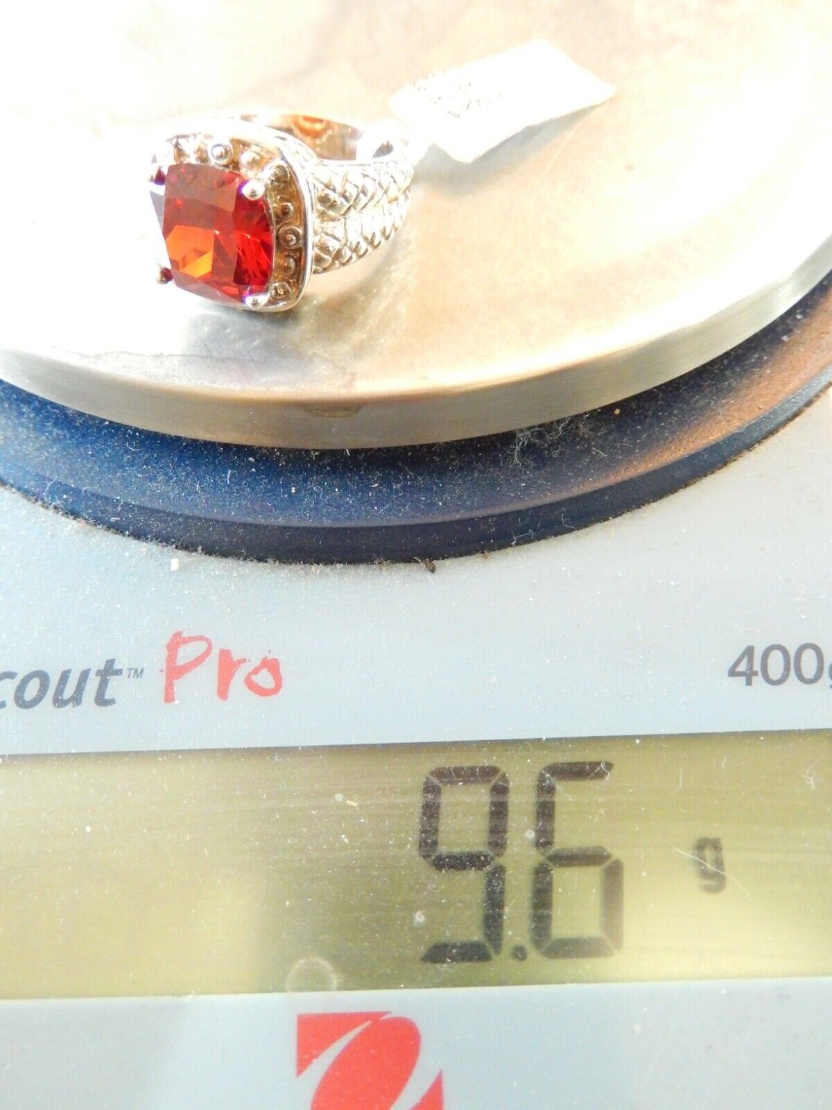 Sterling Silver 11 mm Cushion Cut 5.00 CT Ruby Gemstone Solitaire Ring 7.5