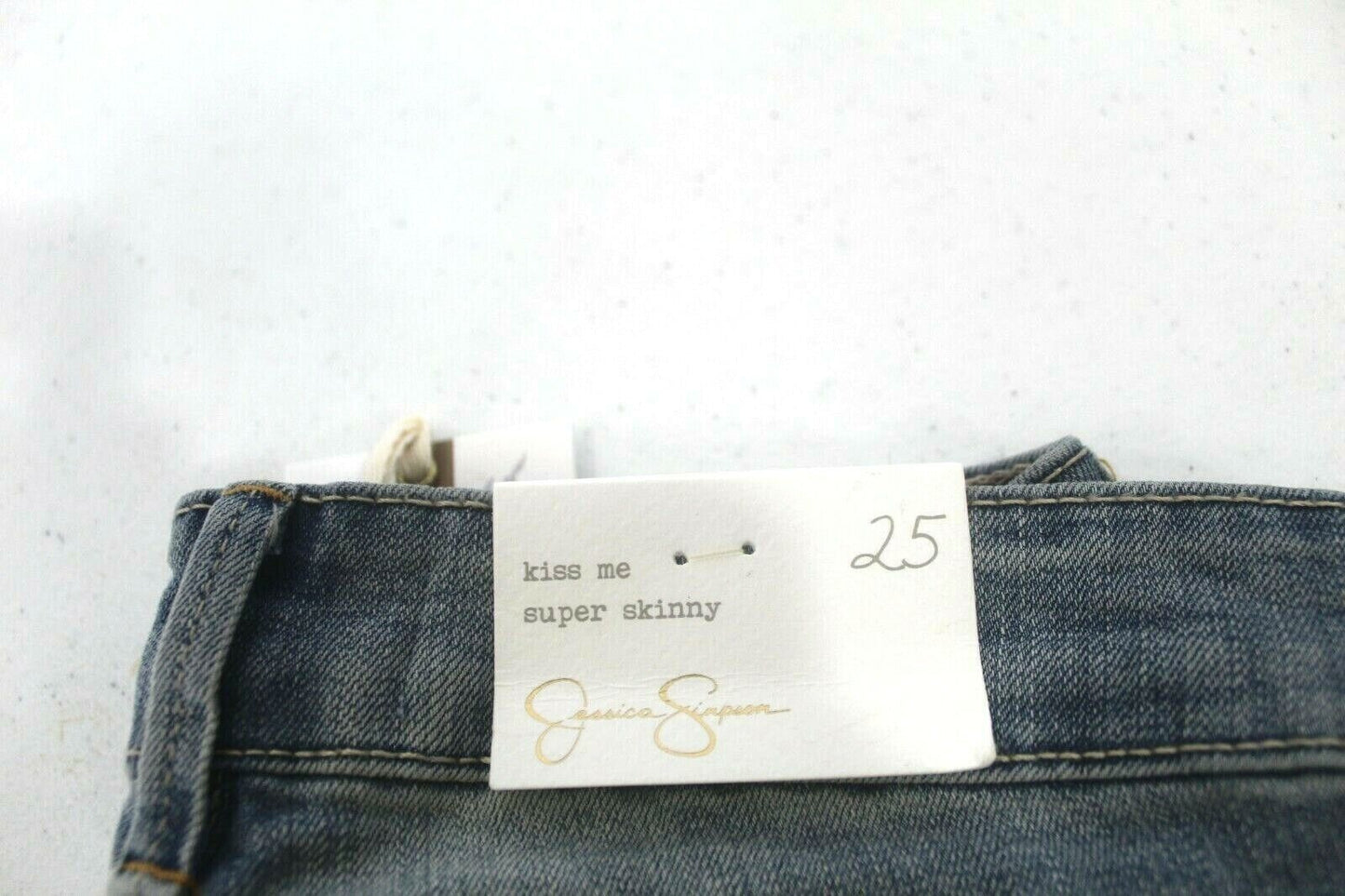 NWT* $89.50 Jessica Simpson Kiss Me Super-Skinny Artesia Embroidered Jeans Sz 25